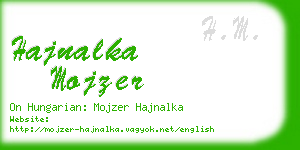 hajnalka mojzer business card